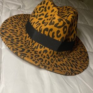 animal print fedora hat